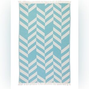 Chevron Pestamal 100% Cotton Turkish Towel Turquoise